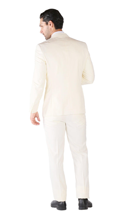 Hart 3pc Slim Fit Winter White Suit